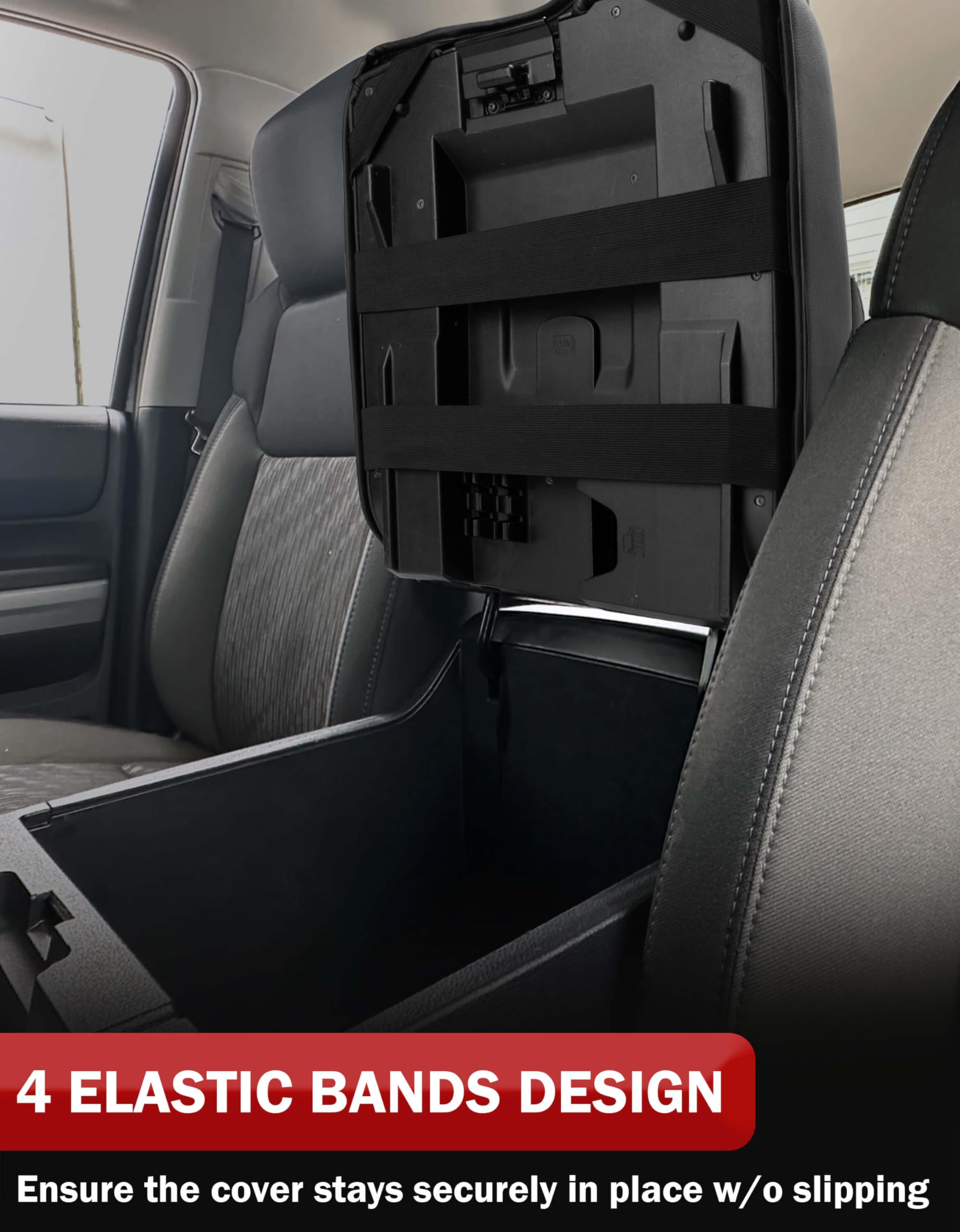 KBH easy-install armrest pad with four elastic bands.