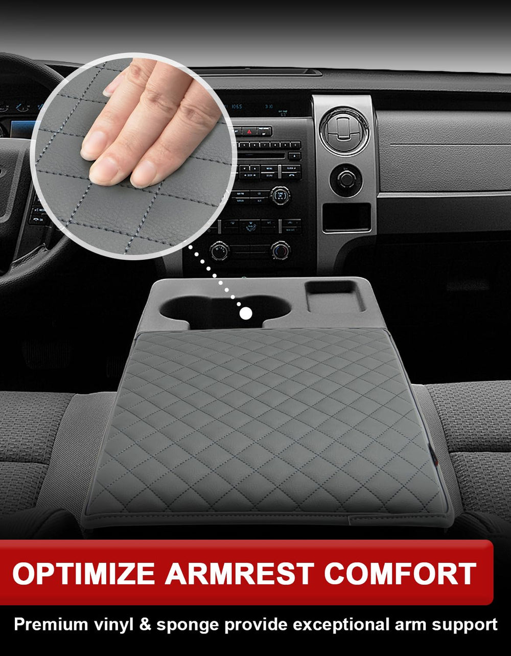 KBH easy-install overarmrest with no tools required for quick fit.