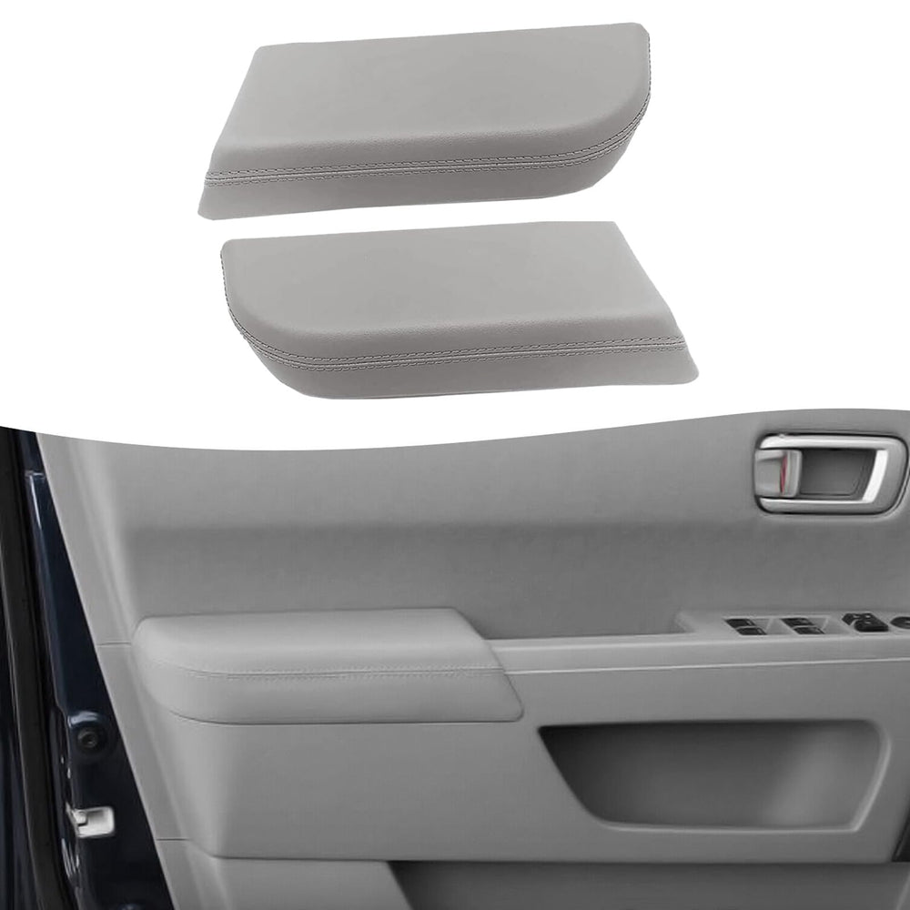 KBH front door armrest cover for Honda Pilot 2009-2015 in gray adds premium protection.