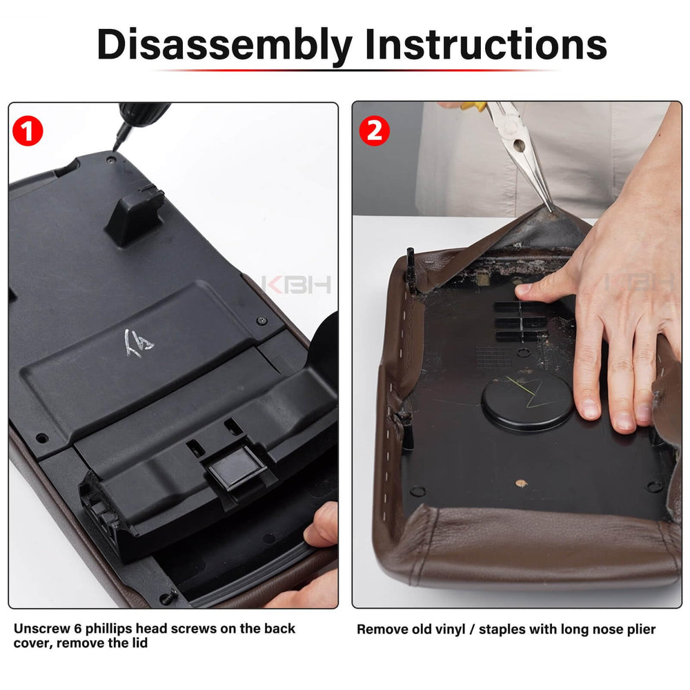 KBH package content shows 1 arm rest cover included
