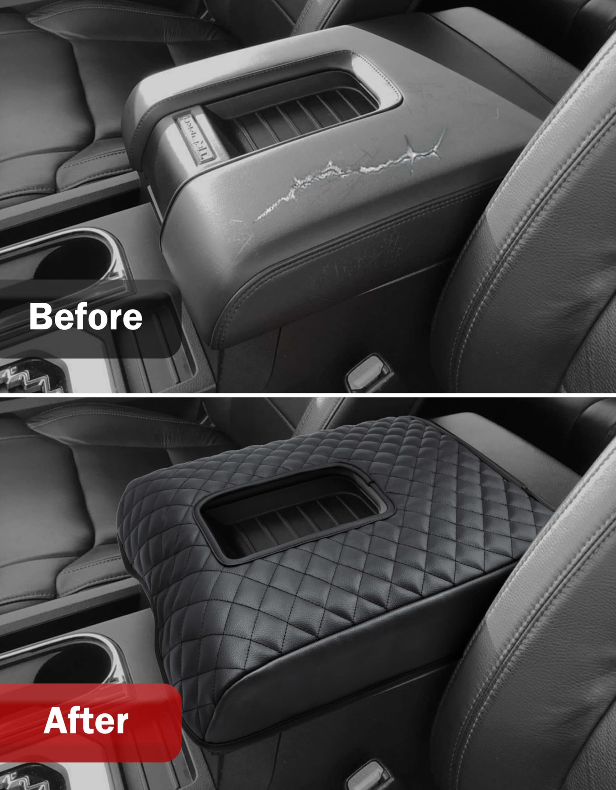 KBH packaging includes armrest cover; console lid not included.