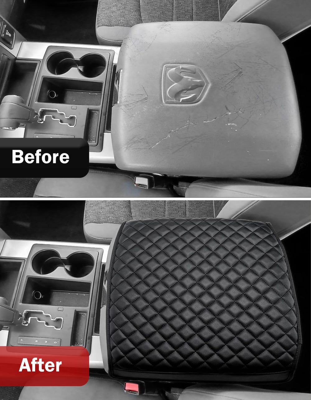 KBH packaging shows one armrest cover included for immediate use