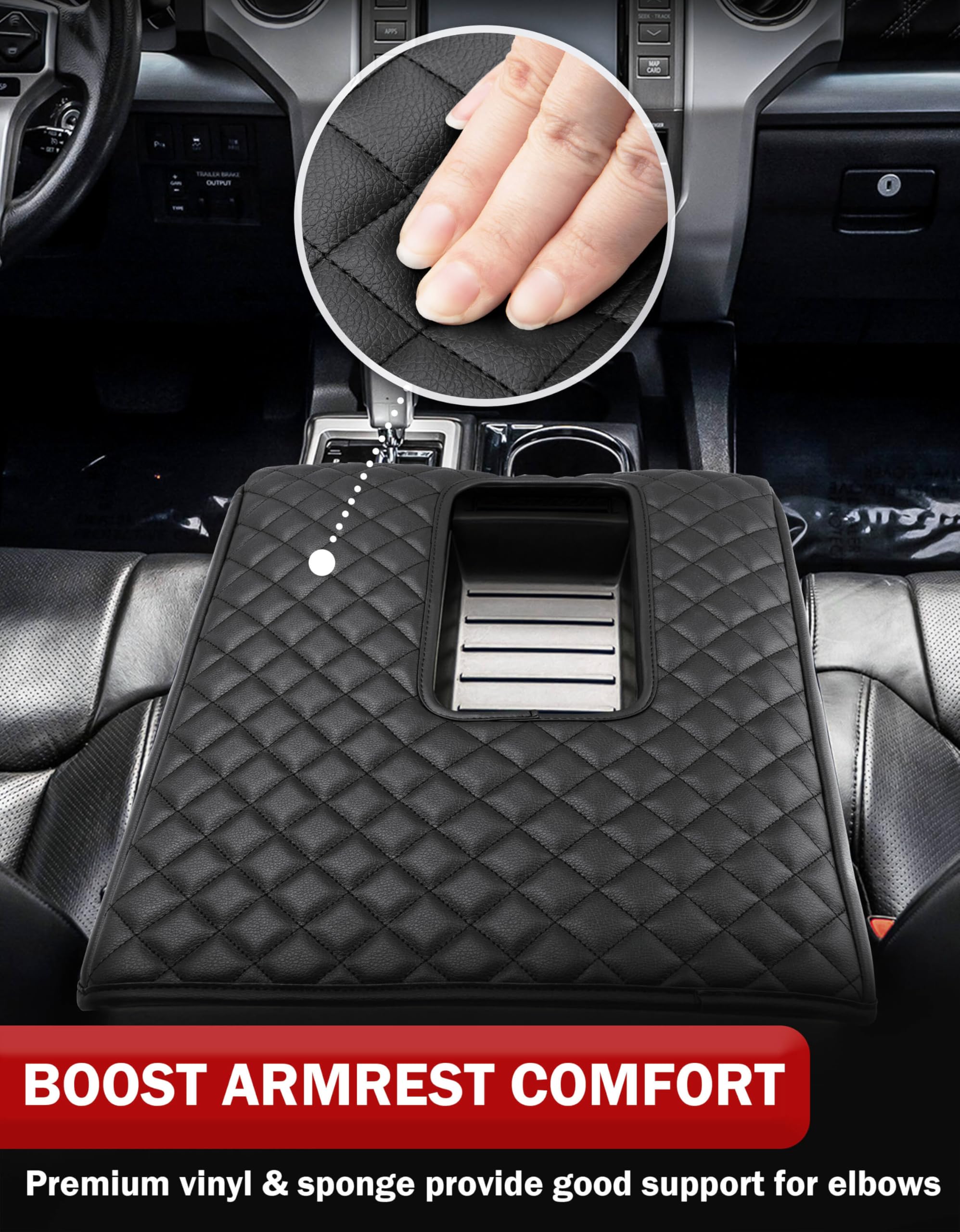 KBH scratch-resistant wrap protects the console lid from daily wear.