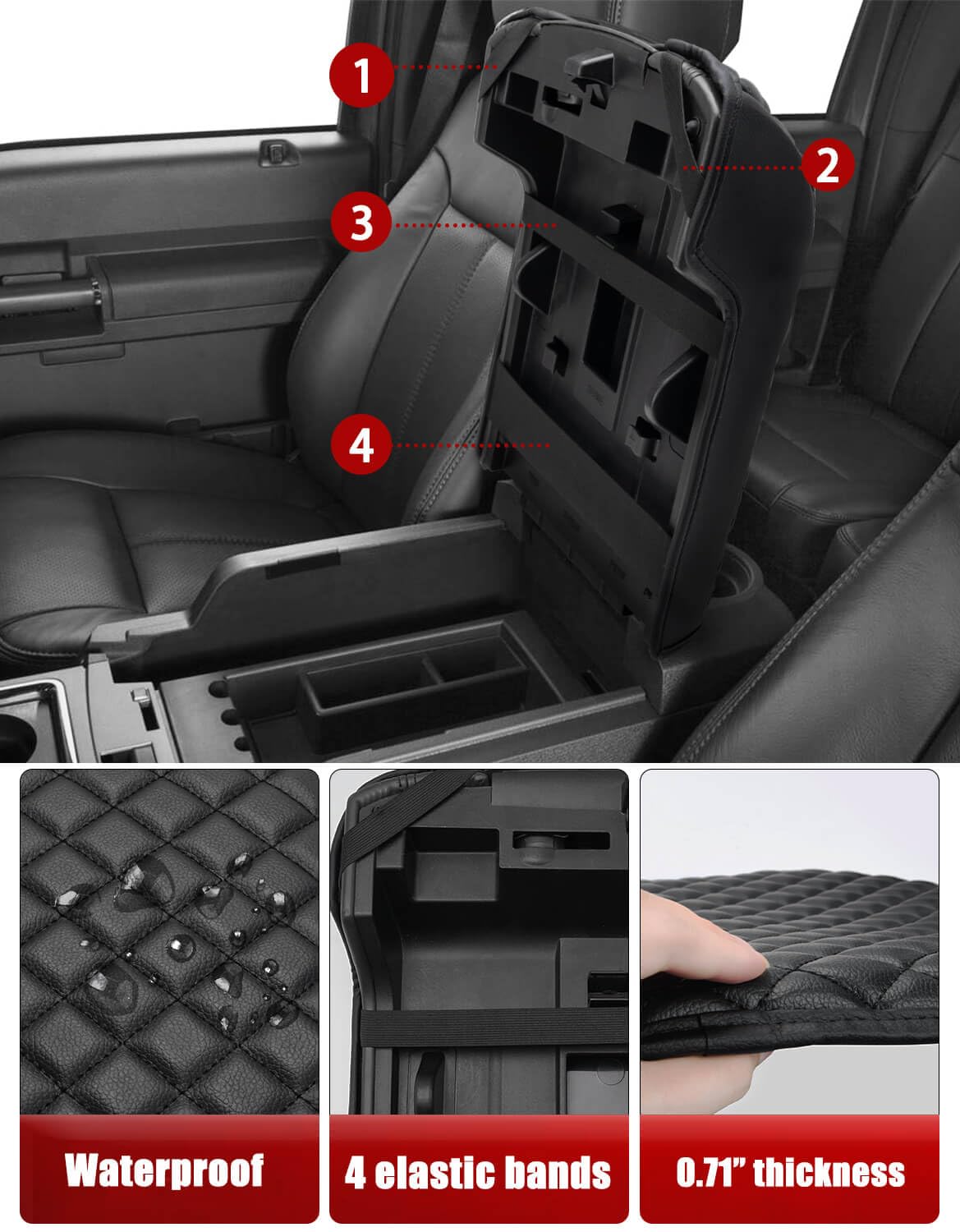 KBH black vinyl leather feel adds premium touch to Ford Super Duty interior