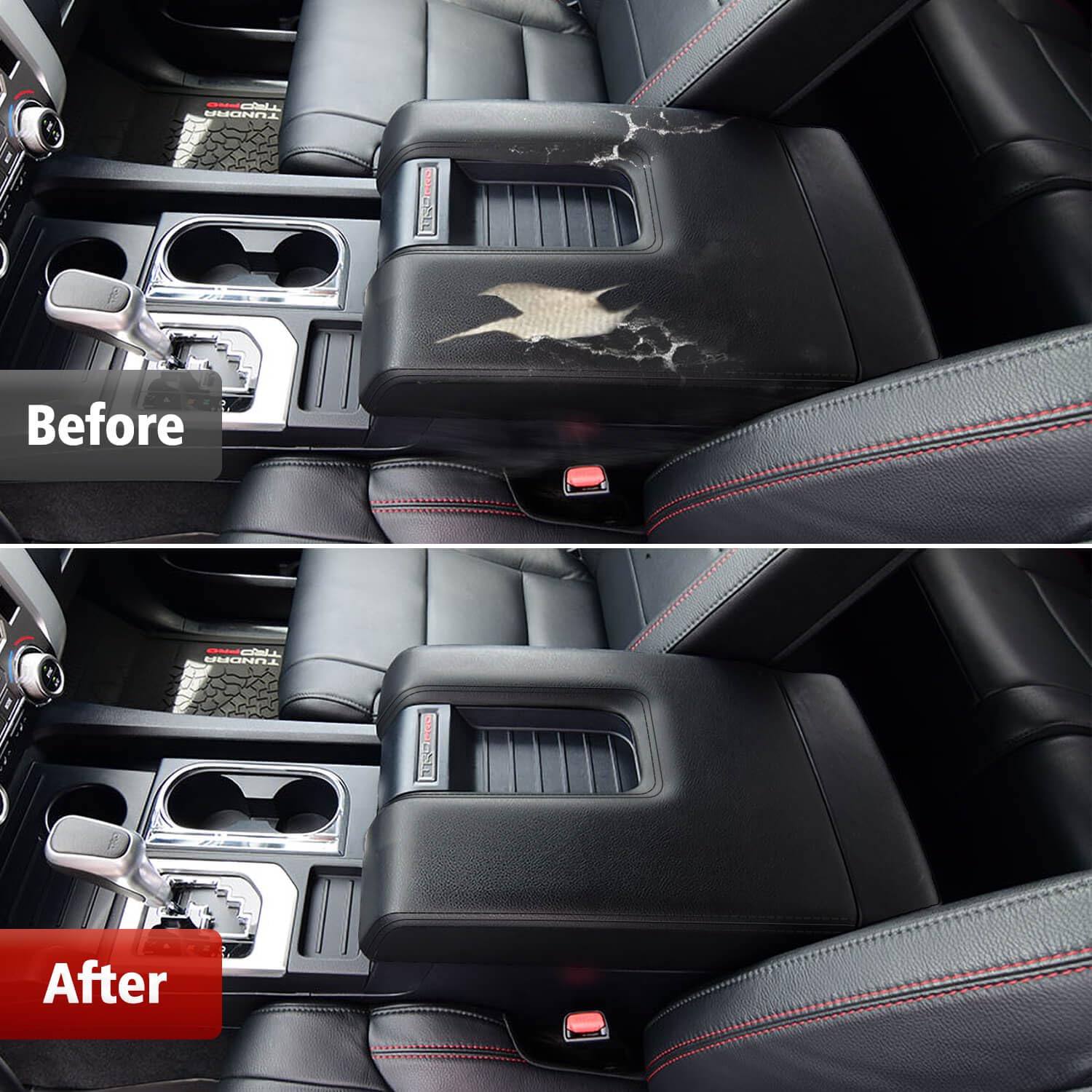 KBH black vinyl leather upholstery with anti-scratch protection