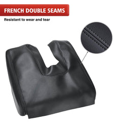 KBH console cover stitching detail shows French double seams