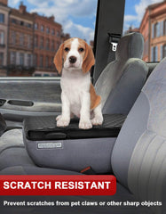 KBH vinyl leather armrest with soft padding enhances comfort during long drives.