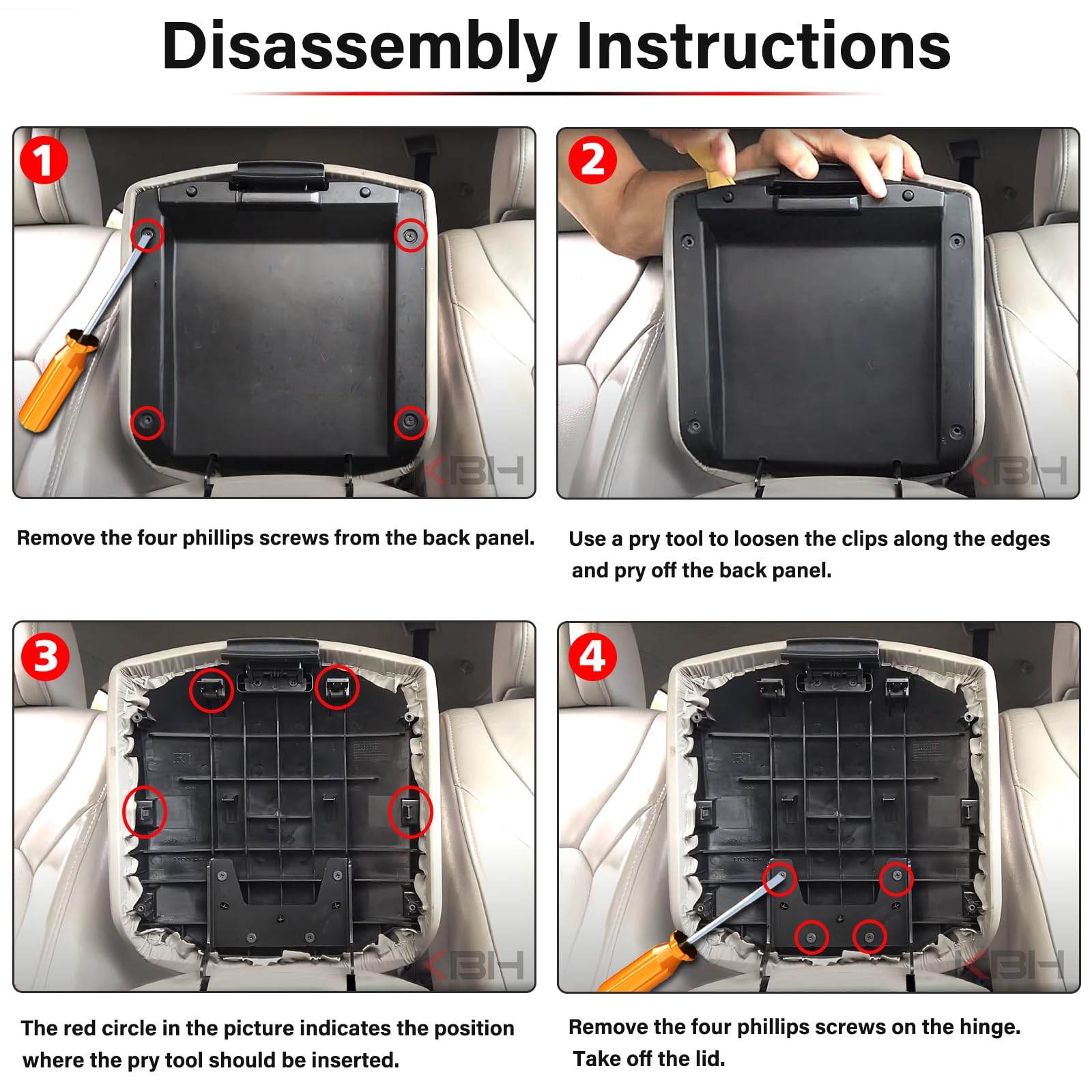 Waterproof vinyl surface of KBH console cover is easy to wipe clean