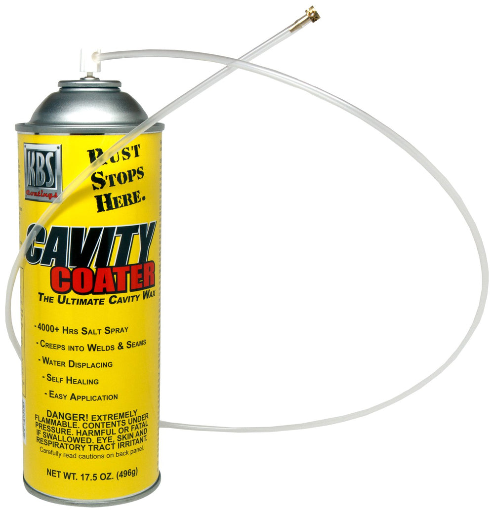 KBS Cavity Coater with wand in 16 oz yellow protects hard-to-reach areas from corrosion.