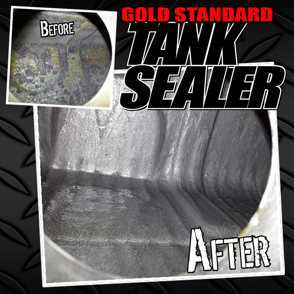 KBS Coatings 5200 Gold Standard Tank Sealer label with usage notes and origin