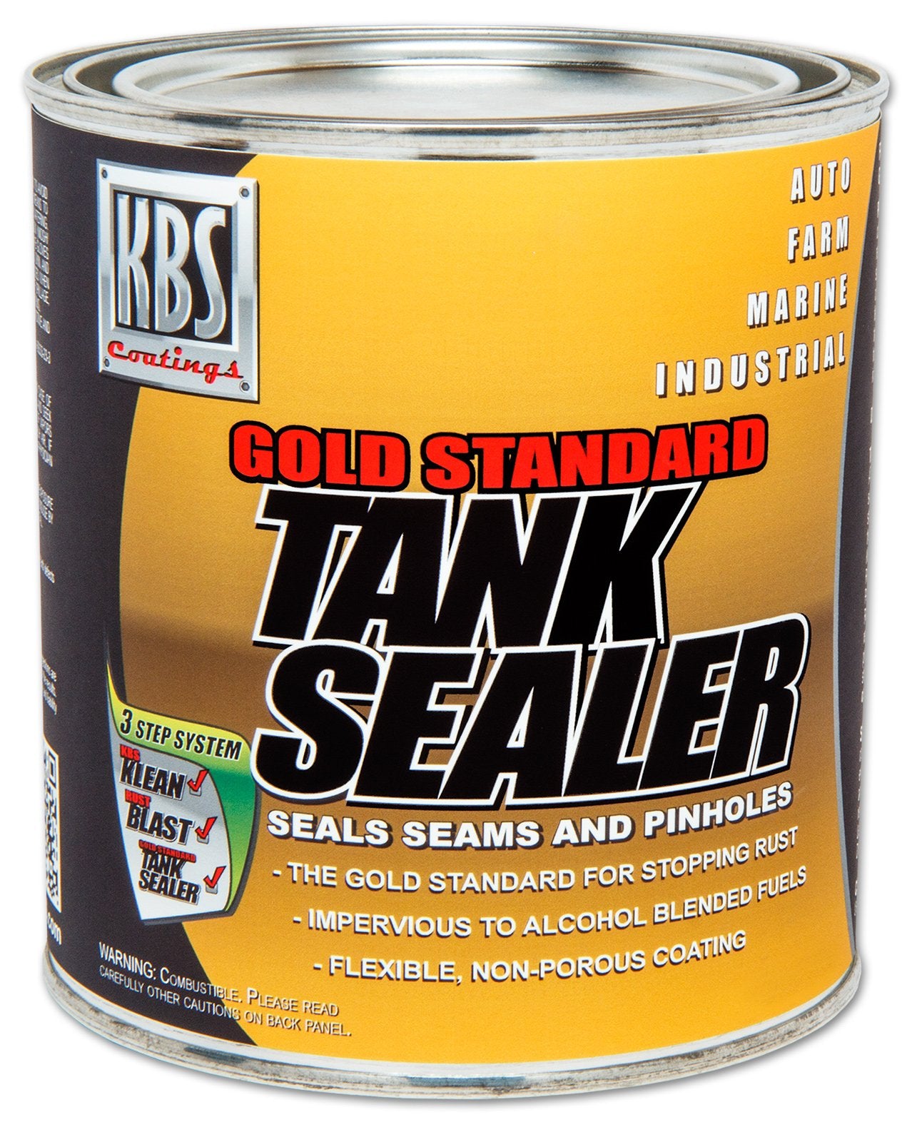 KBS Coatings Gold Standard Tank Sealer pint bottle for durable fuel sealing.