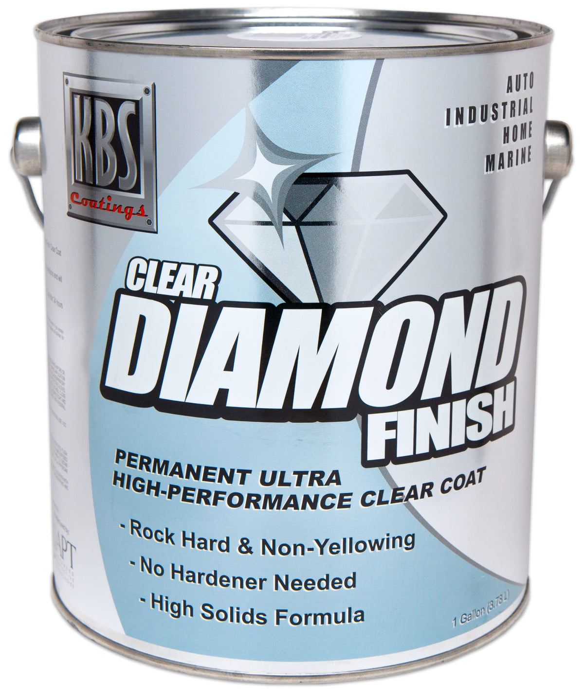 KBS Coatings DiamondFinish bottle demonstrates durable, crystal-clear protection.