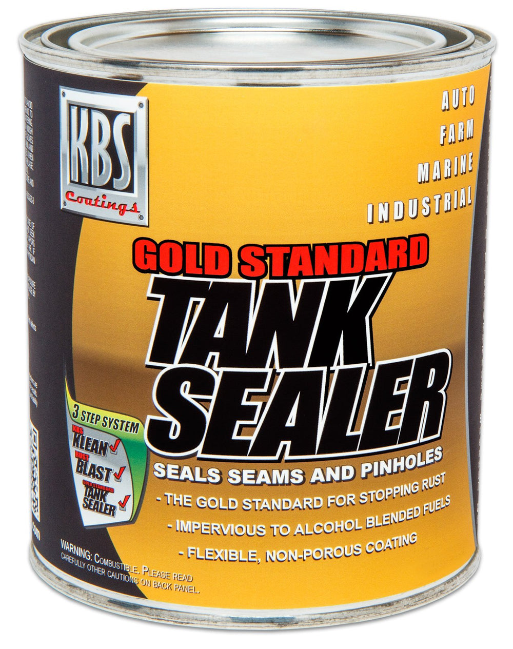 KBS Coatings 5400 Gold Standard Tank Sealer for metal tanks, prevents rust and fuel leaks