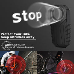 KCMYTONER bike alarm remote activation shows quick arming before rides.