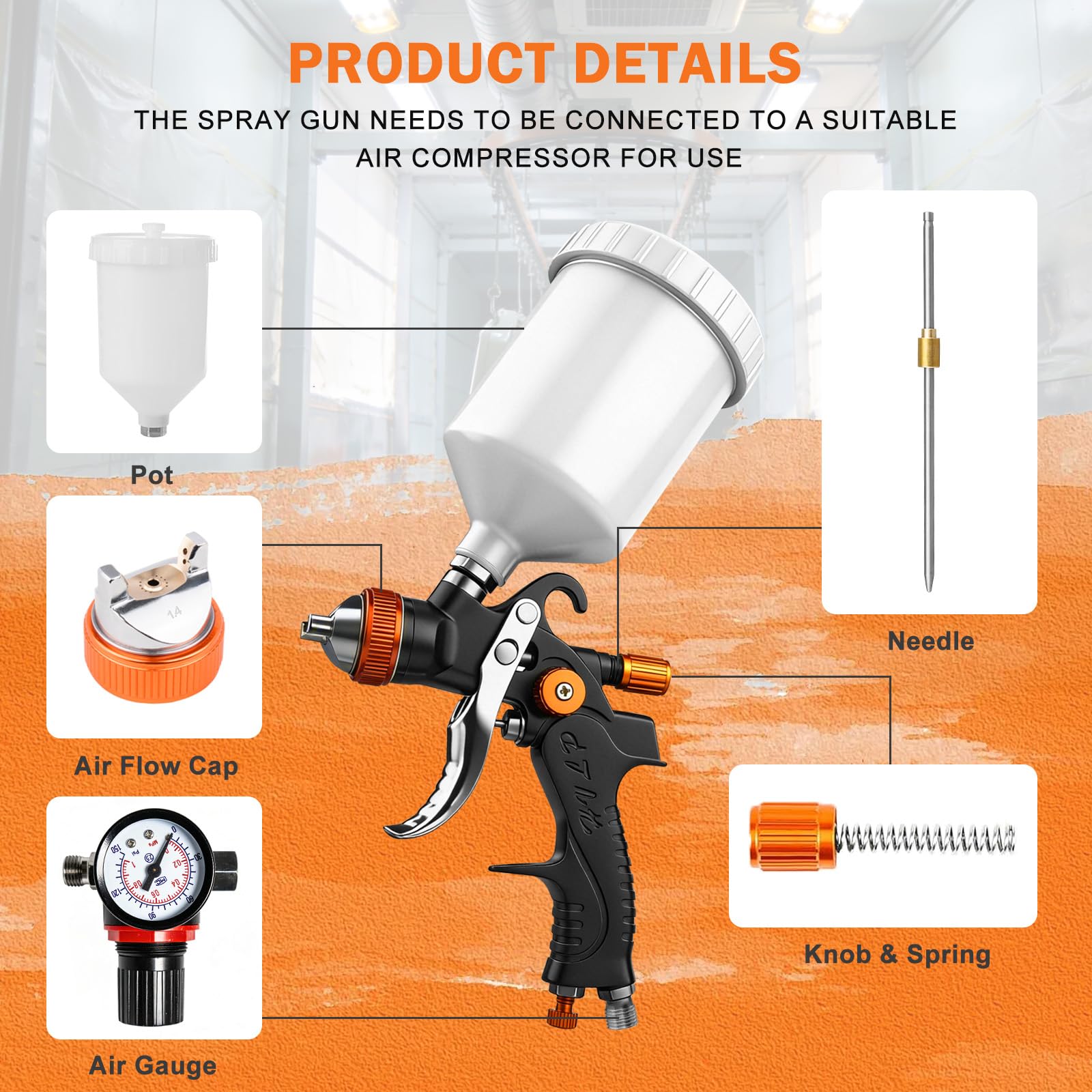 KCNKCN 20oz 600cc paint cup for extended spraying sessions