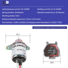 KD KISONIED 119233-77932 replacement solenoid for accurate engine shut-off.