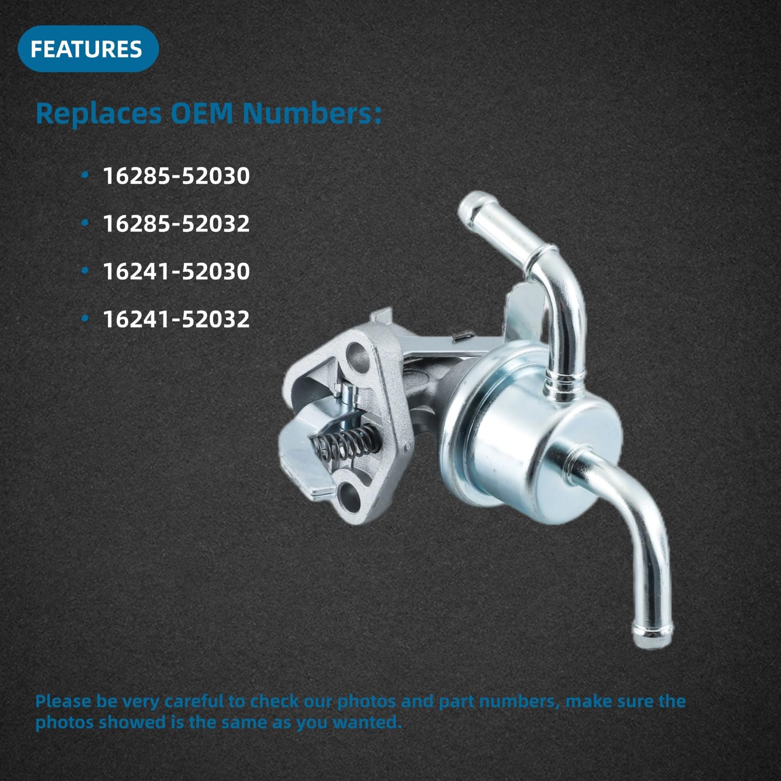KD KISONIED fuel lift pump for Kubota D1105 maintains steady fuel supply during work.