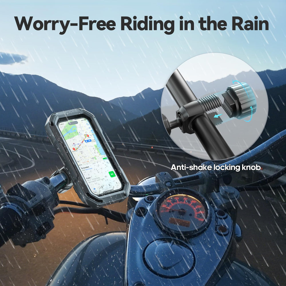 KDD anti-slip padding and inner sponge pads stabilize devices on bumpy rides.