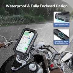 KDD bike phone holder on handlebar clip provides secure grip on rough roads.