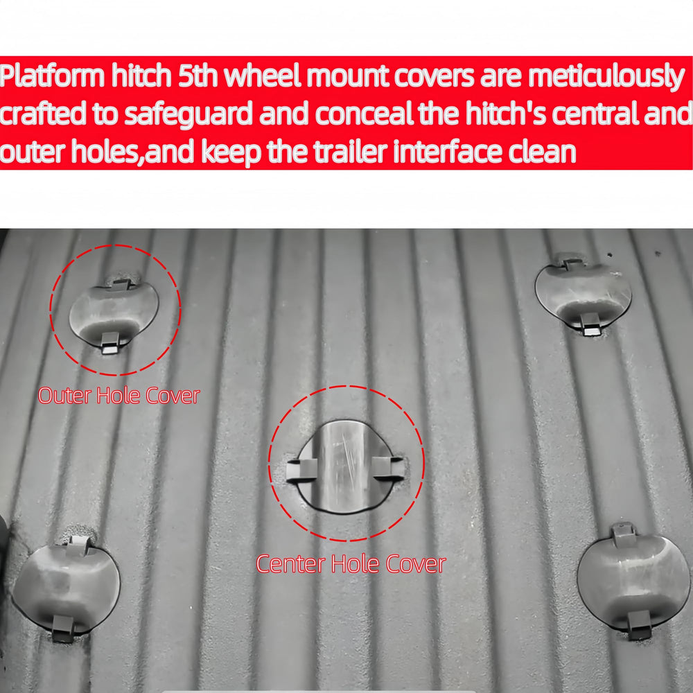 KDFUHRUI Platform Hitch 5th Wheel Cover close-up shows quality materials