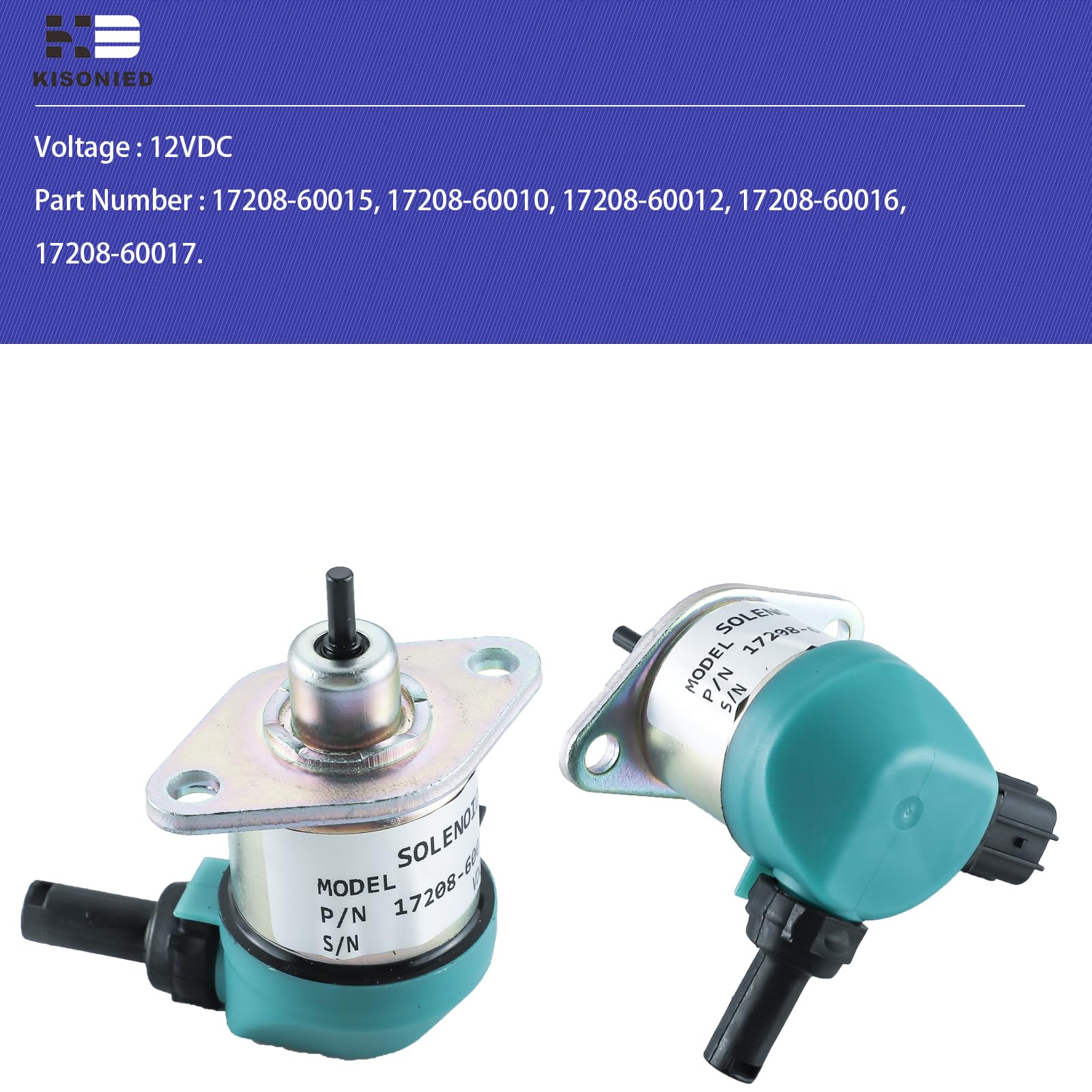 KD KISONIED 12V fuel shut off solenoid side view; compact and easy to install