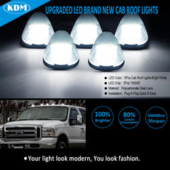 KDM Ford cab marker light with bright white LEDs for improved visibility