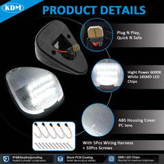 KDM LED cab roof marker light for Ford; modern look and durability