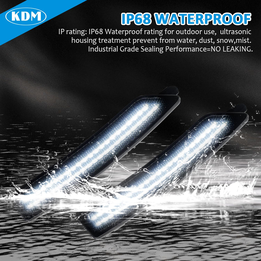 KDM side-marker packaging image showing included components for Mustang Gen7