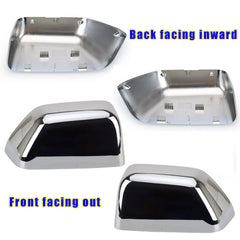 KDOWES chrome mirror cap front view shows polished aftermarket look.