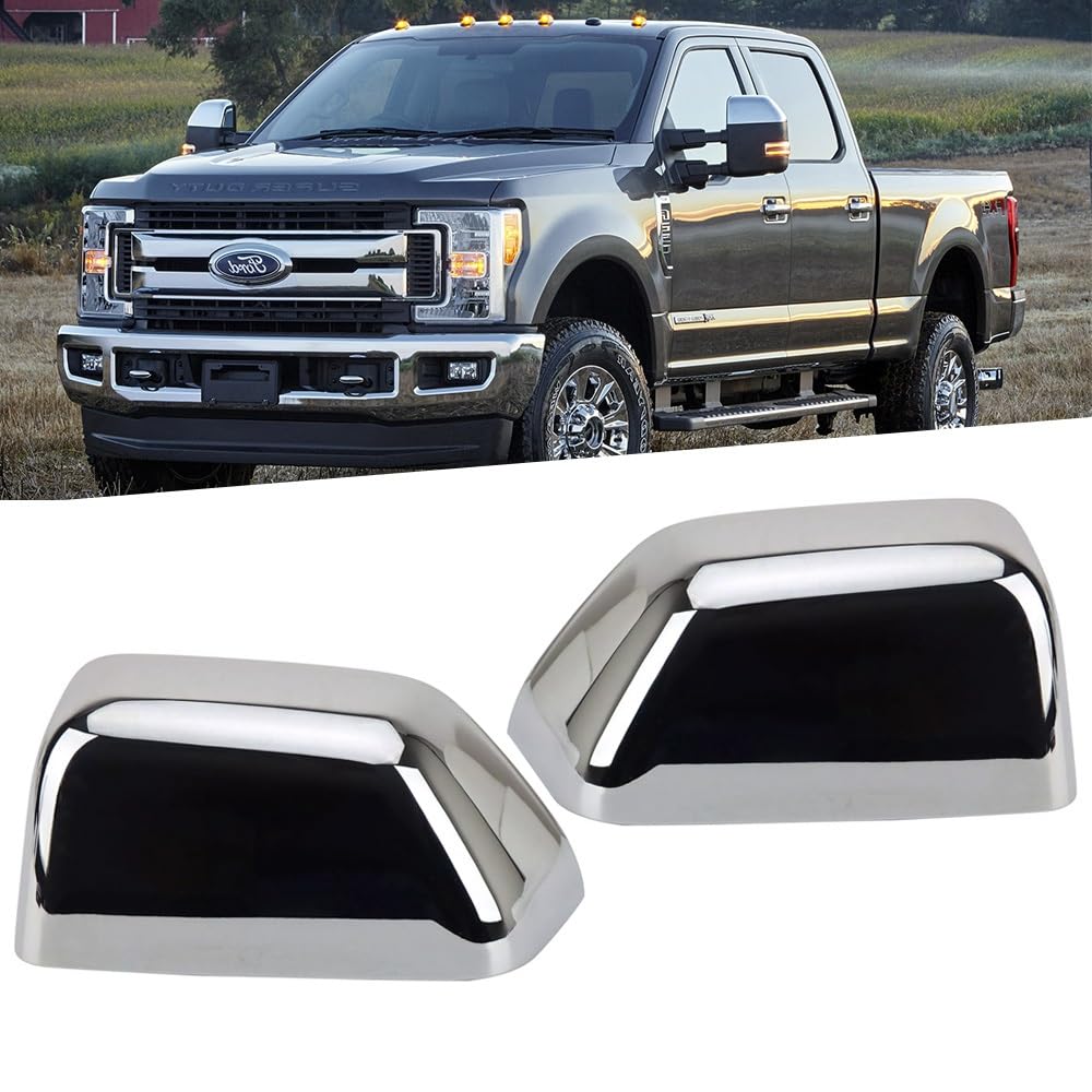 KDOWES chrome mirror cap left top enhances exterior styling and protection.