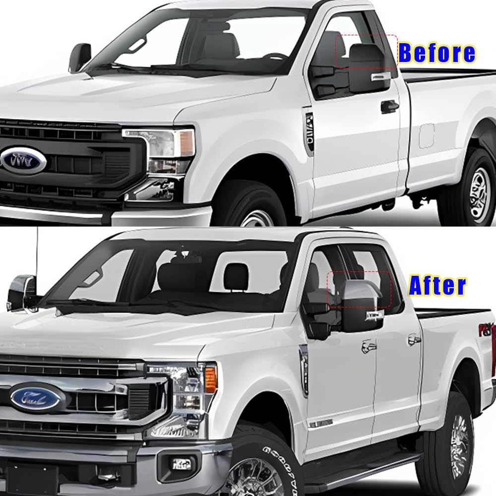 KDOWES chrome mirror cap right top adds seamless durable fit.