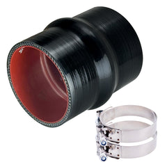 KDP 3.5-inch ID silicone hump hose coupler close-up for durable connections.