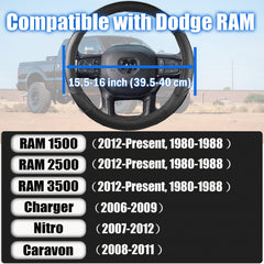 KEAIDAP steering wheel cover for Dodge Ram 3500 16in enhances rugged look and grip