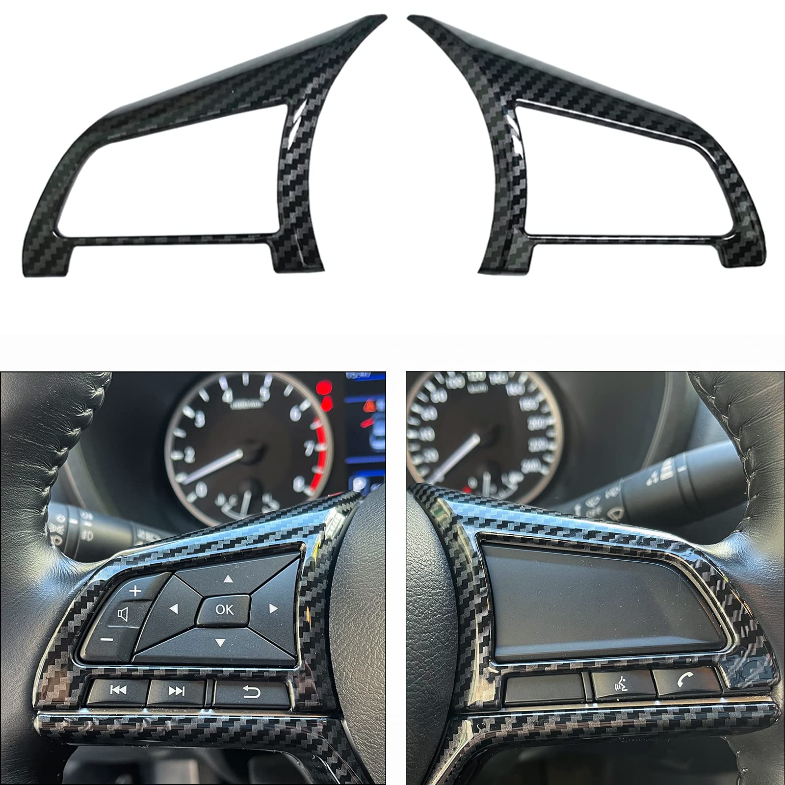 KEALAS carbon fiber steering wheel cover protects against scratches while adding a sleek sport touch for Rogue.