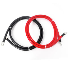 KEDAKEJI 2AWG red positive cable with 3ft length and 3/8 inch lug for secure automotive connections.