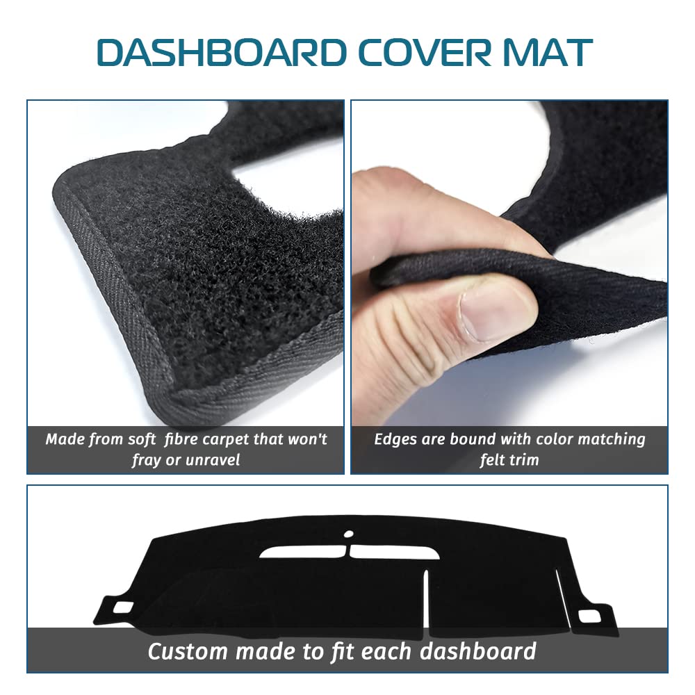 KEDAKEJI dash cover for Silverado 1500 shields the dash from sun damage