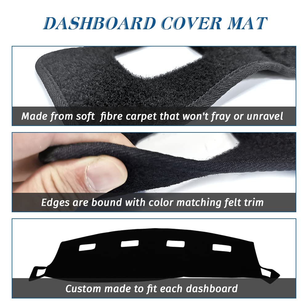 KEDAKEJI dash cover sun protection view blocks UV rays for Ram interior