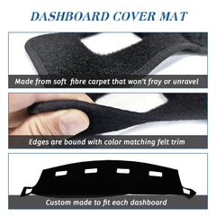 KEDAKEJI dash cover sun protection view blocks UV rays for Ram interior