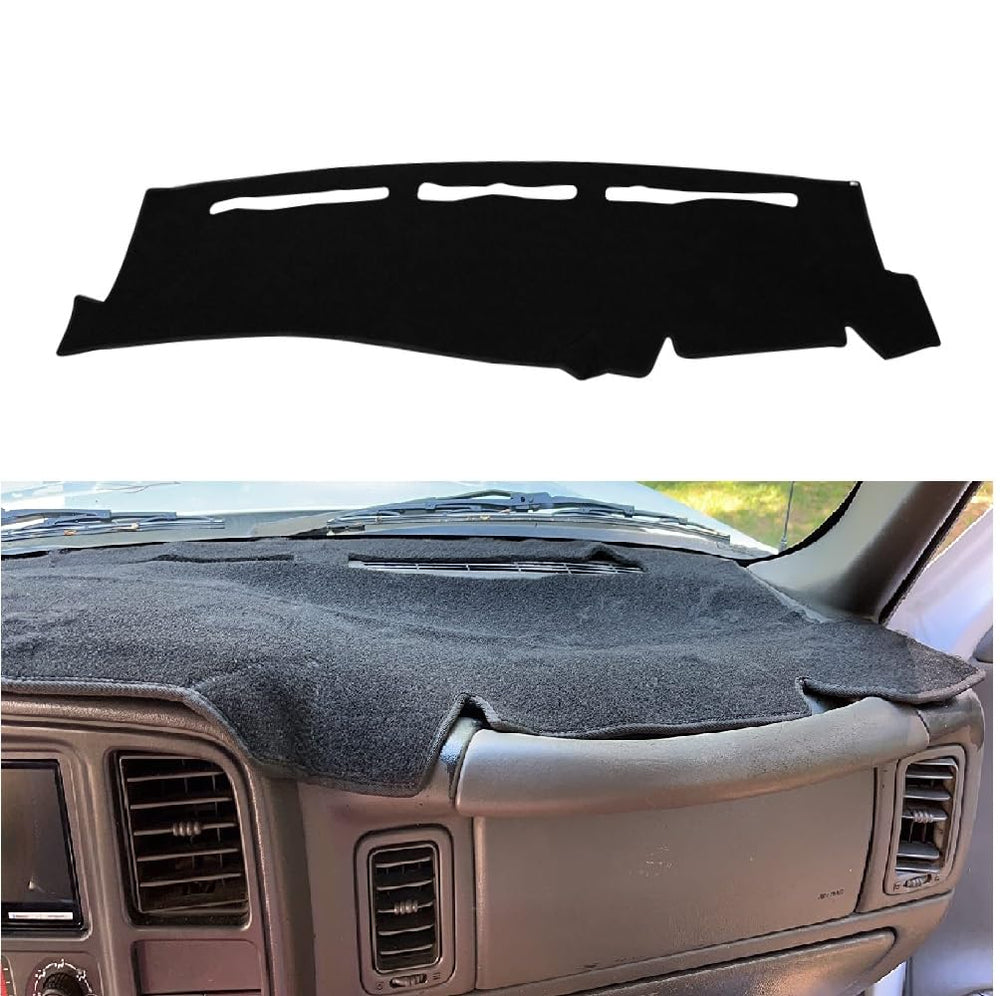 KEDAKEJI dashboard cover mat for Chevy Silverado 1999-2006 reduces glare and protects the dash.