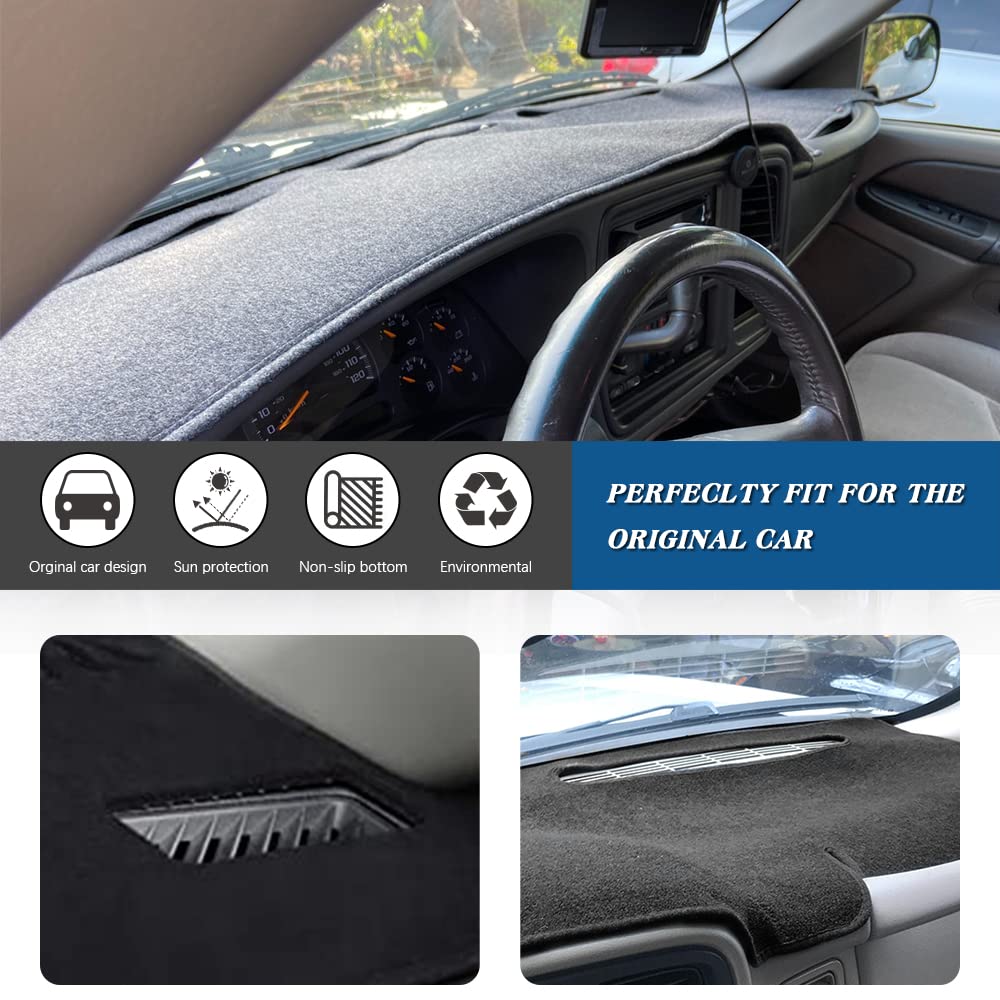 KEDAKEJI dashboard cover mat for GMC Sierra 1999-2006 shields the dash from sun damage.