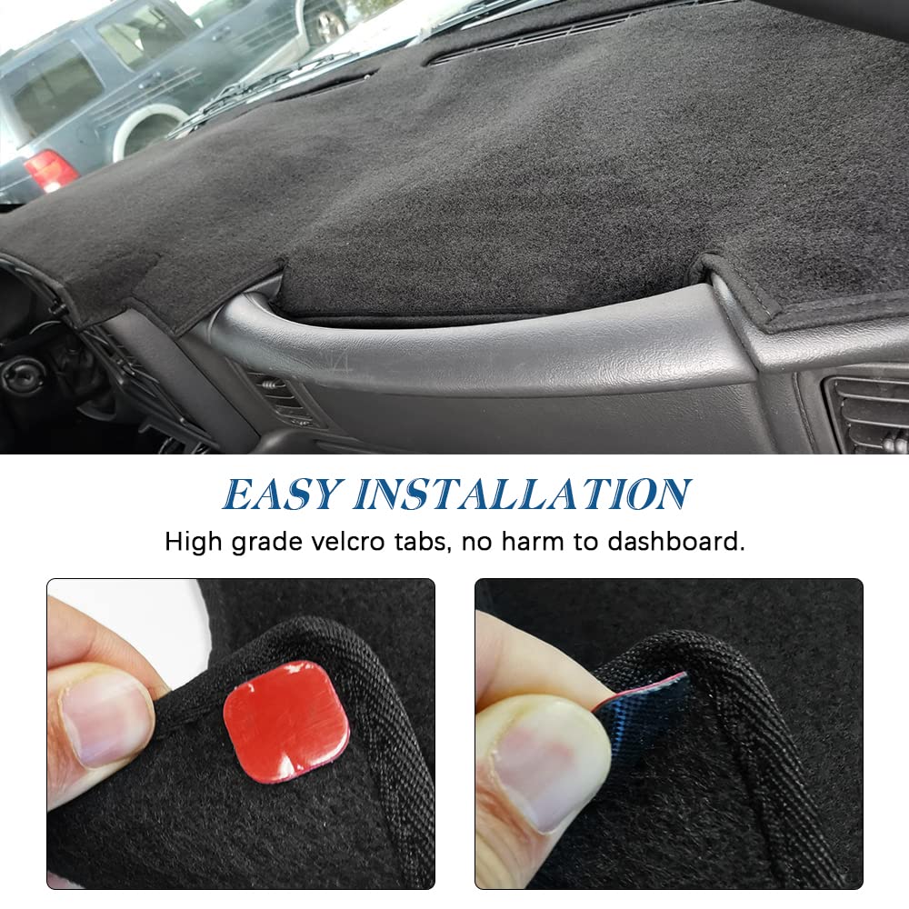 KEDAKEJI dashboard cover mat for GMC Yukon XL 2000-2006 minimizes glare.