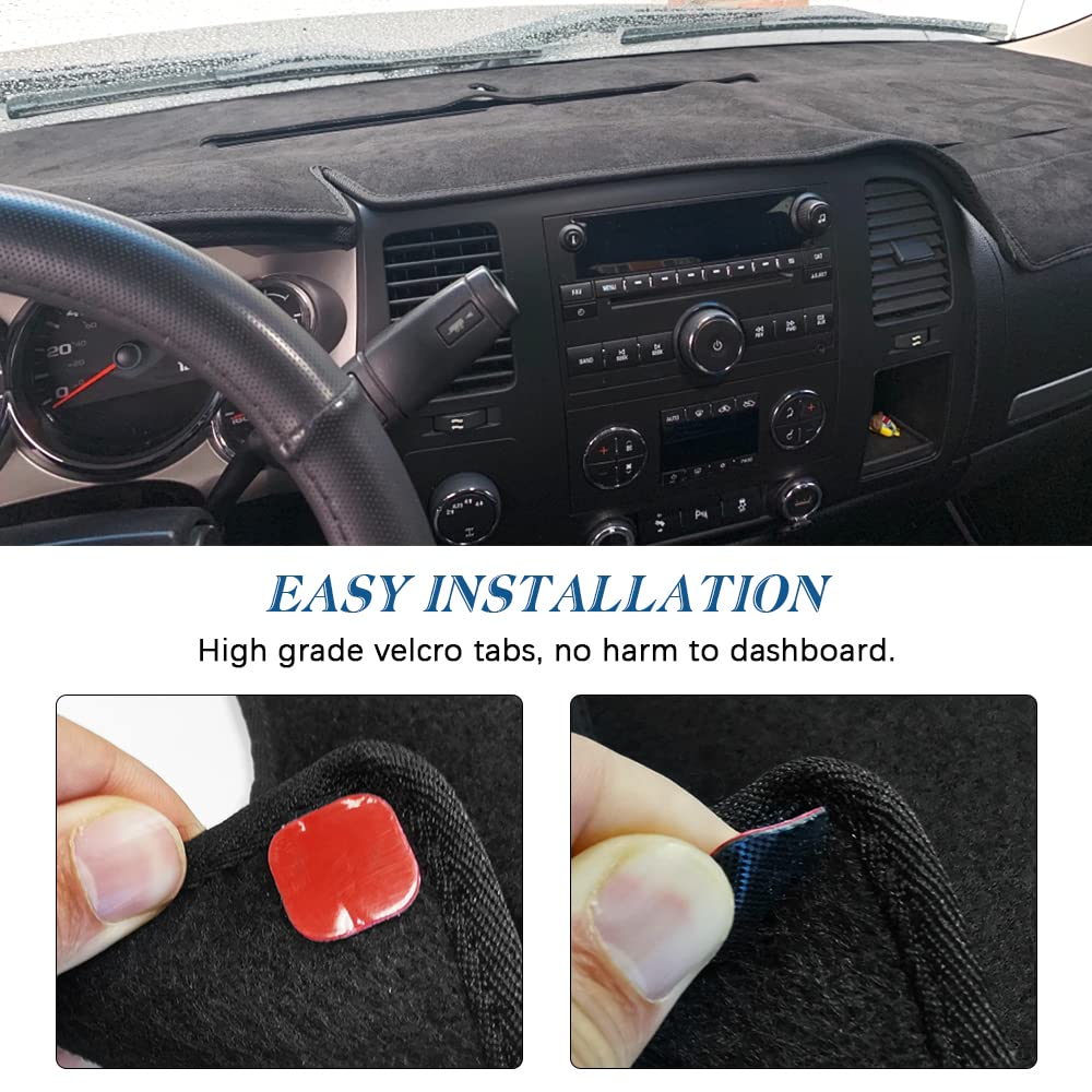 KEDAKEJI easy-install dash cover with stickers secures quickly and firmly.