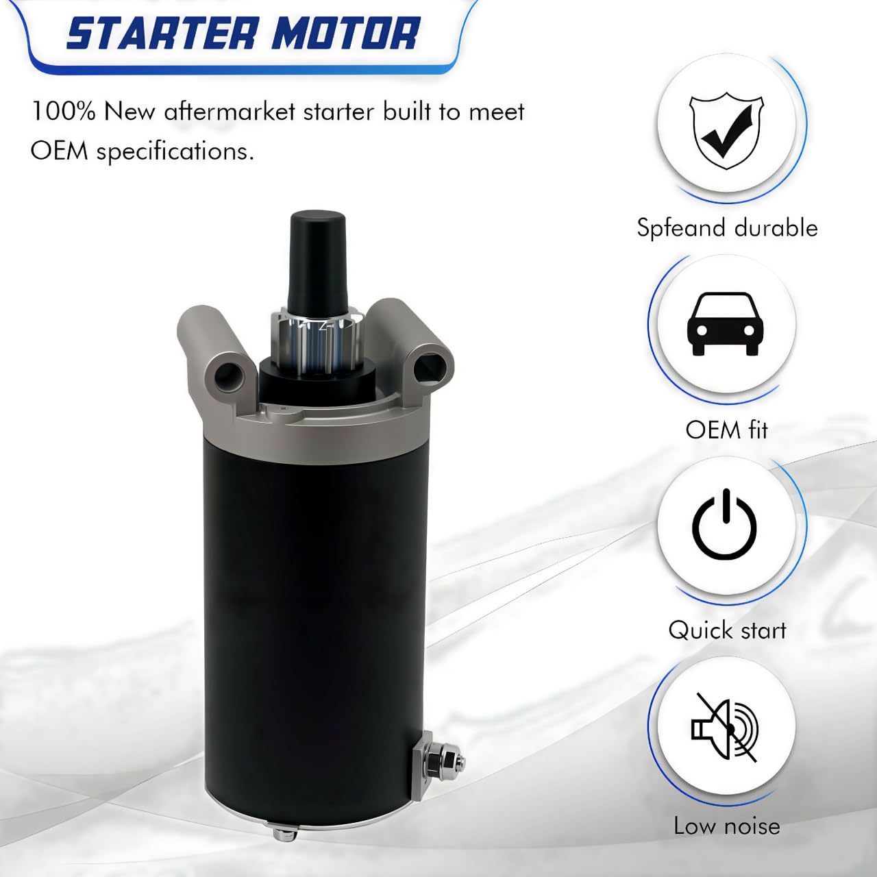 KEDAKEJI Kohler starter motor side view showing compact design for engine bays.
