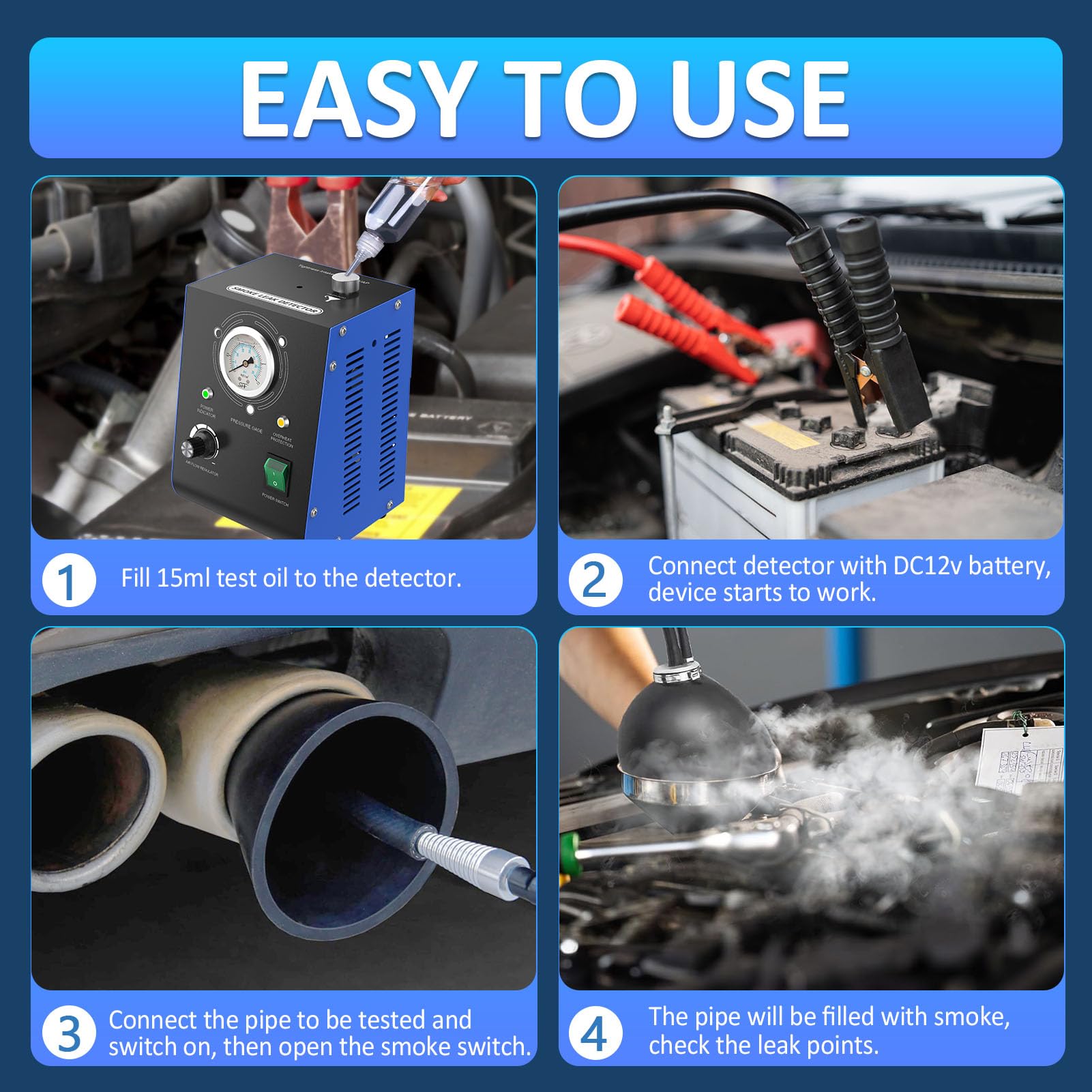Kedite DC12V setup allows standalone operation without shop air.