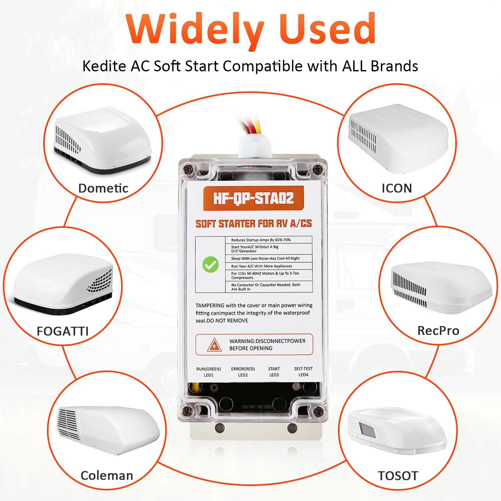Kedite soft start provides waterproof reverse motor protection for outdoor setups