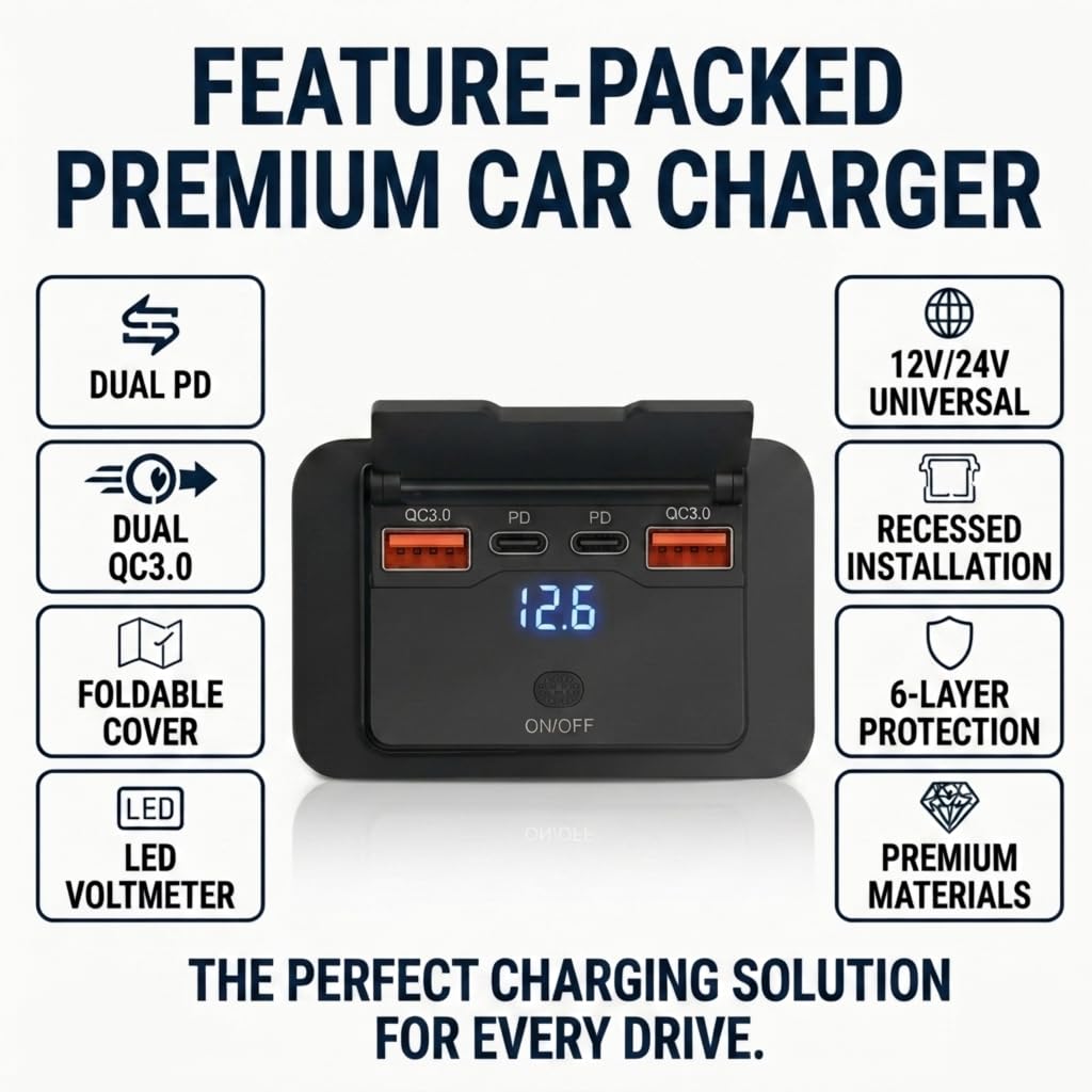 Keedin 12V design with wiring for quick, reliable vehicle charging