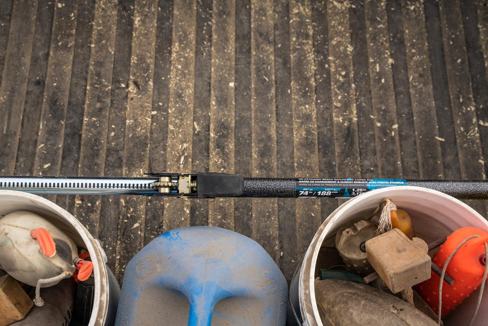 KEEPER easy-application ratcheting bar simplifies setup and securing cargo.