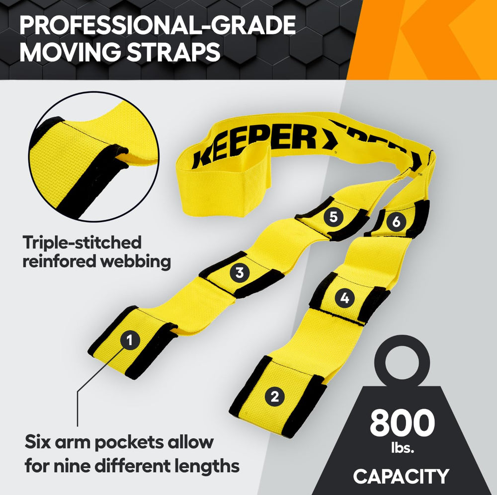 KEEPER ergonomic lift design with balanced grip for easier moves.