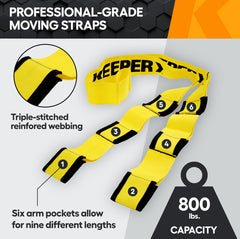 KEEPER ergonomic lift design with balanced grip for easier moves.