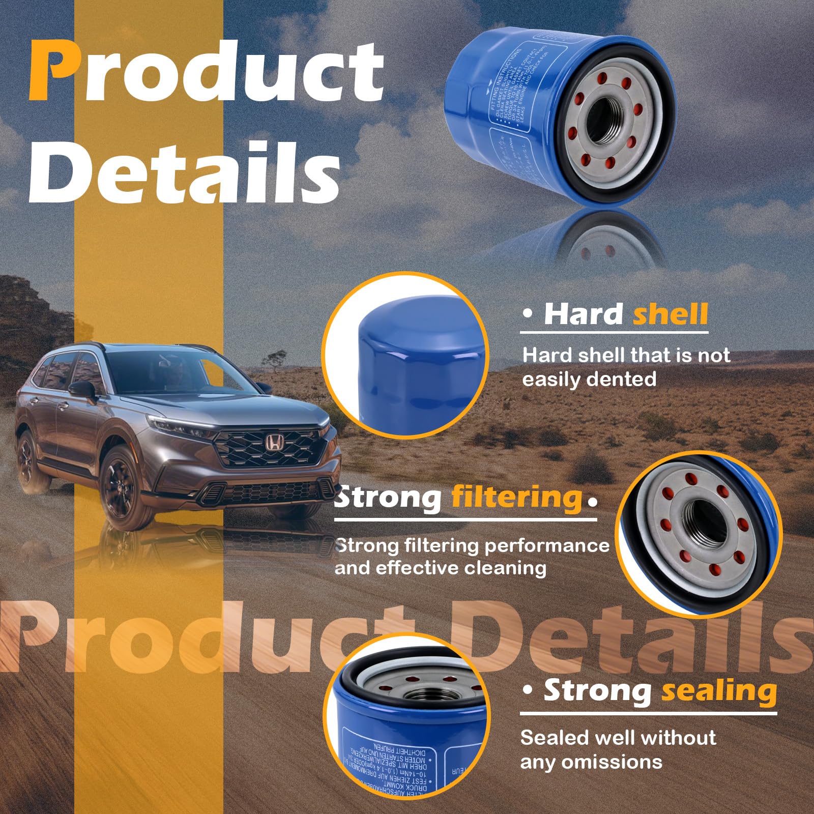 Kefly oil filter assembly demonstrates stable center tube design for durability.